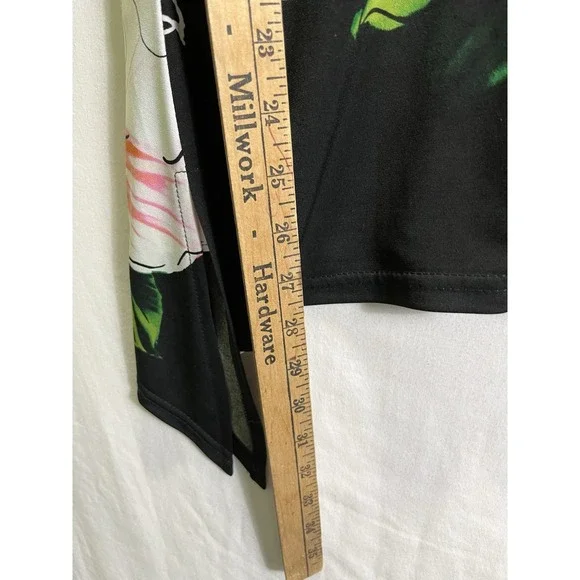 Joseph Ribkoff Womens 14 Large Sleeveless Floral Tank Top Tropical Hibiscus Luxu - Picture 7 of 7